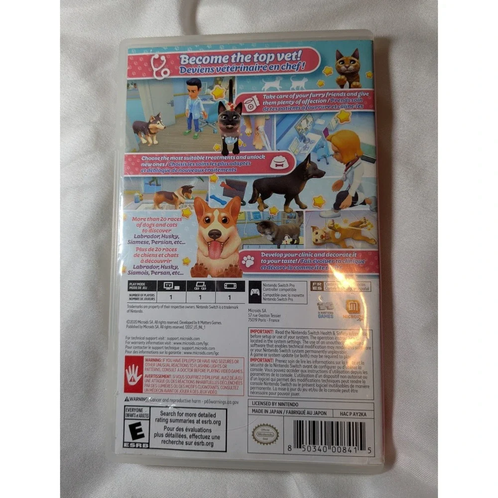 Nintendo Switch‎ My Universe Pet Clinic Cats & Dogs Replacement Case (Case ONLY)